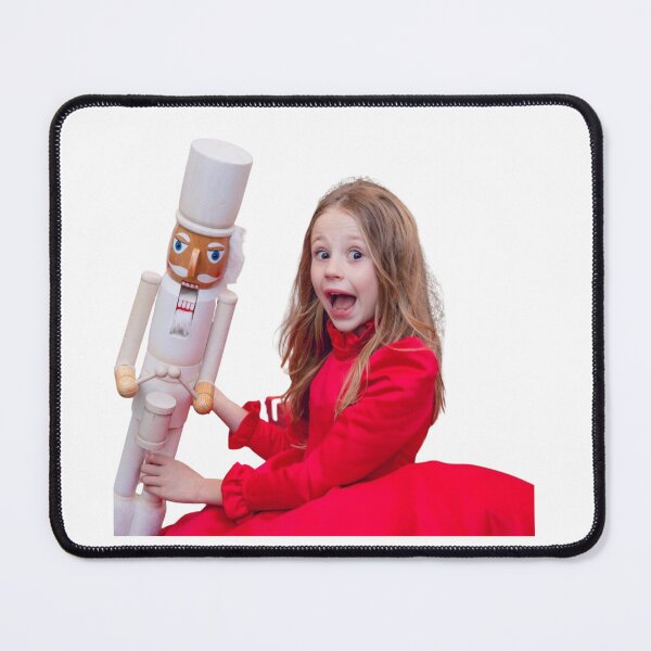 Item preview, like nastya in red dress holding white toy designed and sold by theJuniorJams.