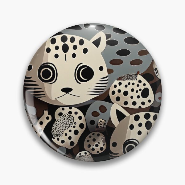 Artikelvorschau, Abstract Monochromatic Kawaii Dreamy Calming Animal Pattern Digital Painting entworfen und verkauft von CodeAndColors.