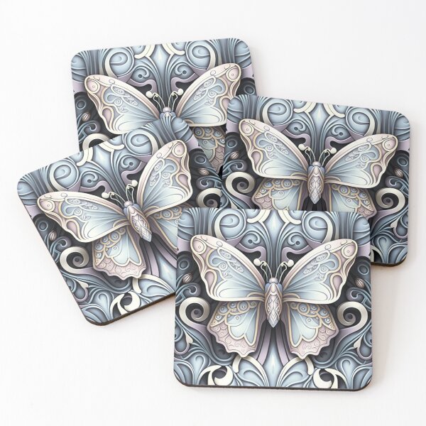 Item preview, Winter Butterfly Pattern | Pastel Butterfly | Butterfly Pattern | Valentine's Day Gift | Nature Pattern | high resolution designed and sold by Synthetic-Intel.