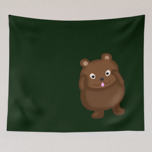 Item preview, Cheeky Peekabo Brown Baby Kid Teddy Bear Cub with Tongue Out -Funny designed and sold by Karen Ekdahl.