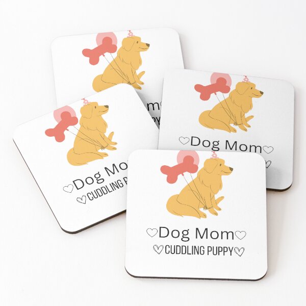 Item preview, Dog Mom Cuddling Puppy  designed and sold by Black Owl Creatives.