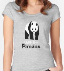 pandas Women's Fitted Scoop T-Shirt