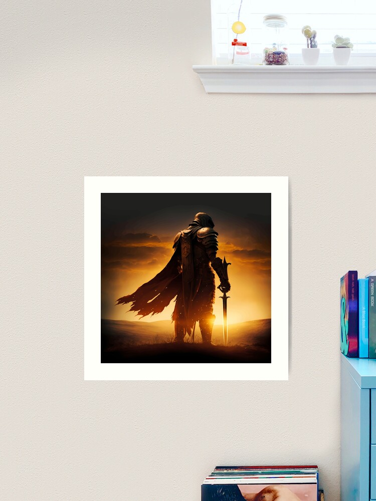 Epic Heroic Knight version 1 Canvas Print by PM-Artistic