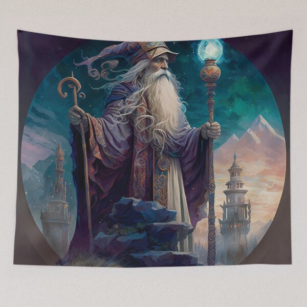 Item preview, Mystical magician on a mountain designed and sold by PM-Artistic.