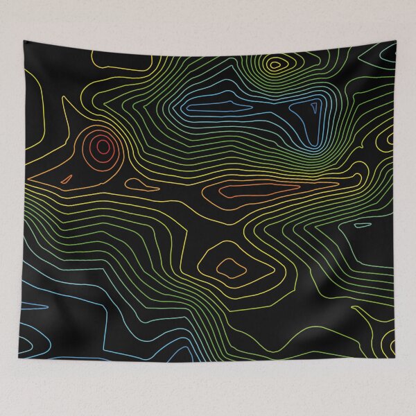 Item preview, Colorful Topographic Maps designed and sold by stylebytara.