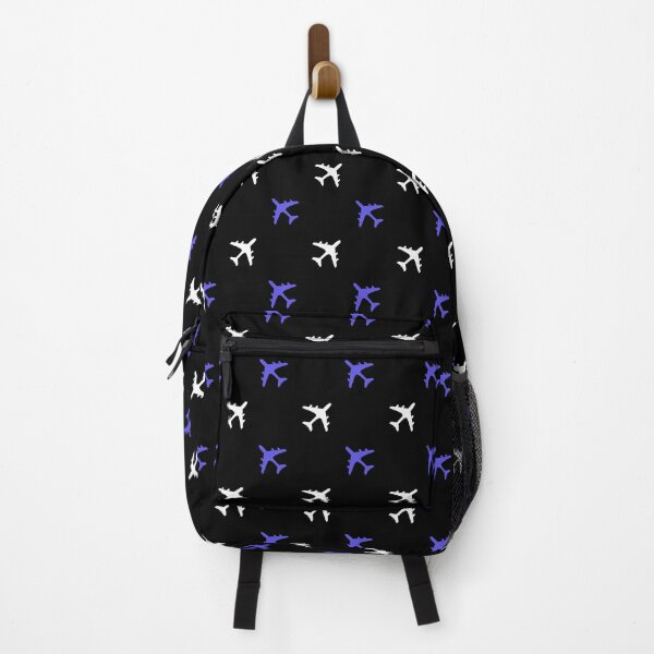 Item preview, Airplanes Pattern / White and Blue Aircrafts with Black Background designed and sold by Ikaroots.
