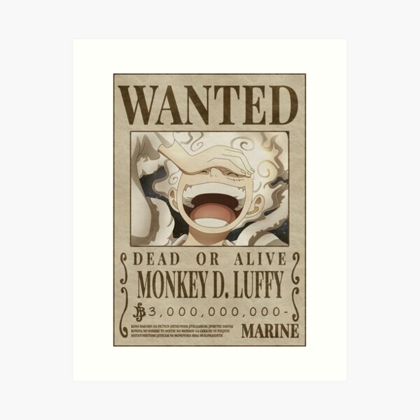 Item preview, Luffy Gear 5 , 3.000.000.000 Wanted poster one piece bounty (2023 updated price ) designed and sold by justchemsou.