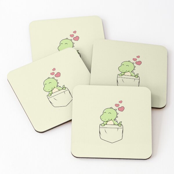 Item preview, Cute Dinosaur in Pocket with Hearts designed and sold by GoseStudio.