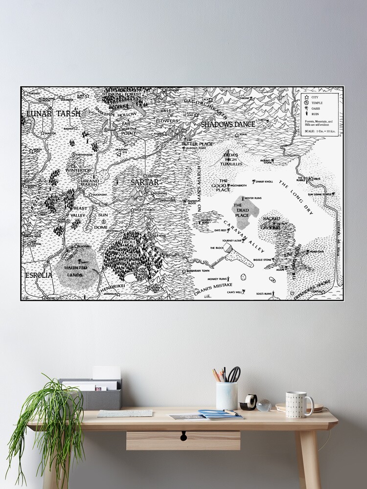 Thumbnail 1 of 3, Poster, RQ2 DRAGON PASS AND PRAX Map designed and sold by Chaosium.