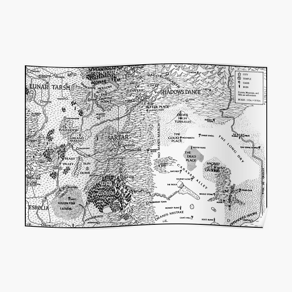 RQ2 DRAGON PASS AND PRAX Map Poster