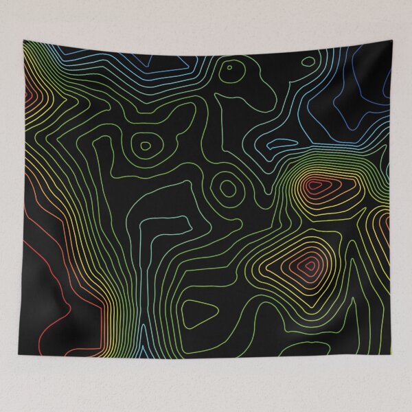 Item preview, Colorful Topographic Maps designed and sold by stylebytara.