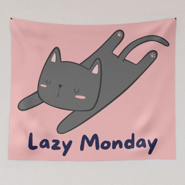 Item preview, Monday Morning Lazy Cat Design  designed and sold by majnate.