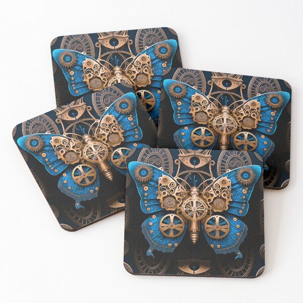 Item preview, Steampunk Butterfly Pattern | Steampunk Butterfly | Future Butterfly | Mechanical Butterfly | Steampunk Animals |high resolution designed and sold by Synthetic-Intel.