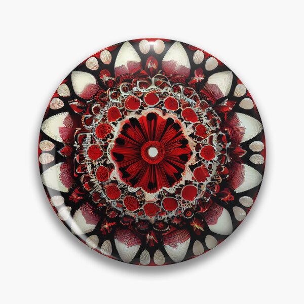 Artikelvorschau, Red Abstract Circular New Mediterranean Pattern Digital Painting entworfen und verkauft von CodeAndColors.