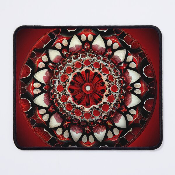 Artikelvorschau, Red Abstract Circular New Mediterranean Pattern Digital Painting entworfen und verkauft von CodeAndColors.