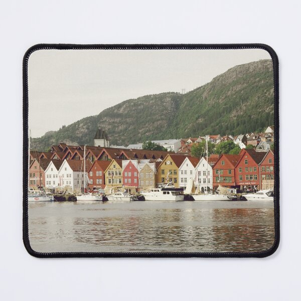 Item preview, Colorful Waterfront Houses in Bergen Norway - Norwegian Architecture Photography designed and sold by CarolinaReina.