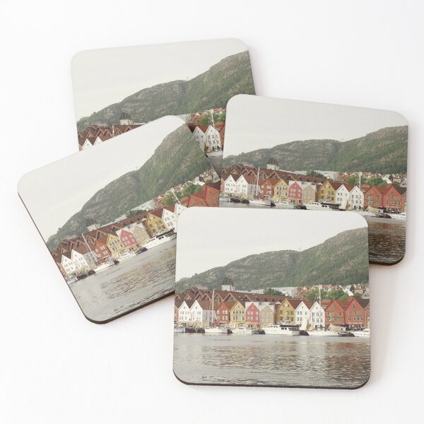 Item preview, Colorful Waterfront Houses in Bergen Norway - Norwegian Architecture Photography designed and sold by CarolinaReina.