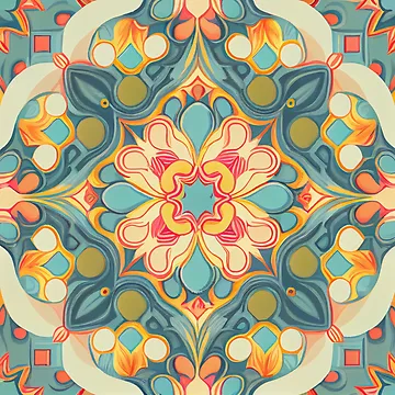 Vorschaubild zum Design Pastel New Traditional Pattern Digital Painting von CodeAndColors