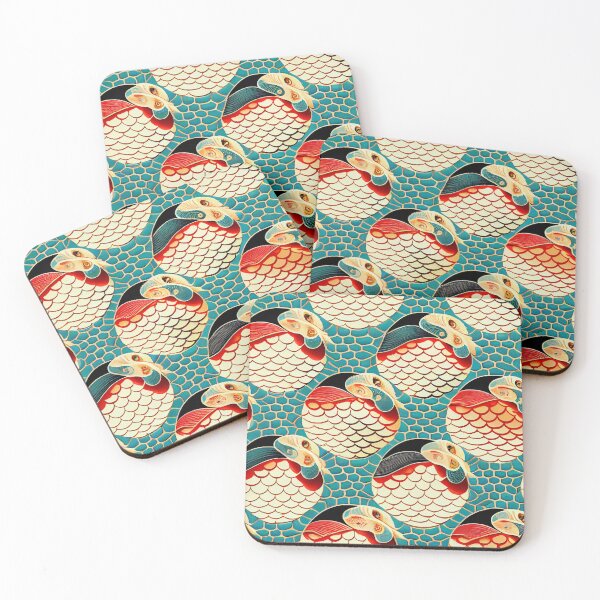 Item preview, Classic Impressionist Scaley Simple Artistic Asian Pattern Digital Painting designed and sold by CodeAndColors.