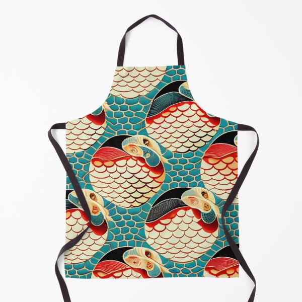 Item preview, Classic Impressionist Scaley Simple Artistic Asian Pattern Digital Painting designed and sold by CodeAndColors.