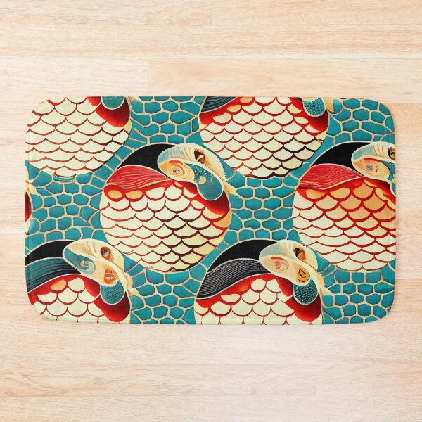 Item preview, Classic Impressionist Scaley Simple Artistic Asian Pattern Digital Painting designed and sold by CodeAndColors.