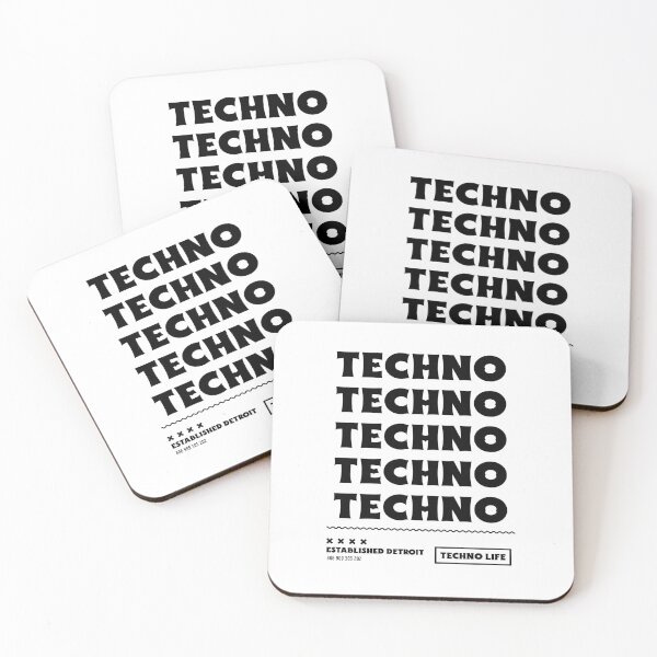 Item preview, Techno Techno Techno Techno Techno (black)  designed and sold by Discothreadz.