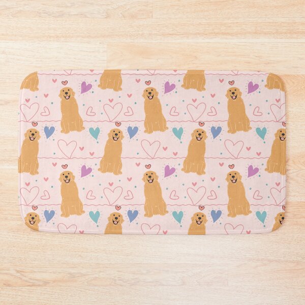 Item preview, LOVE Golden Retriever - Pink background designed and sold by Lulupainting.
