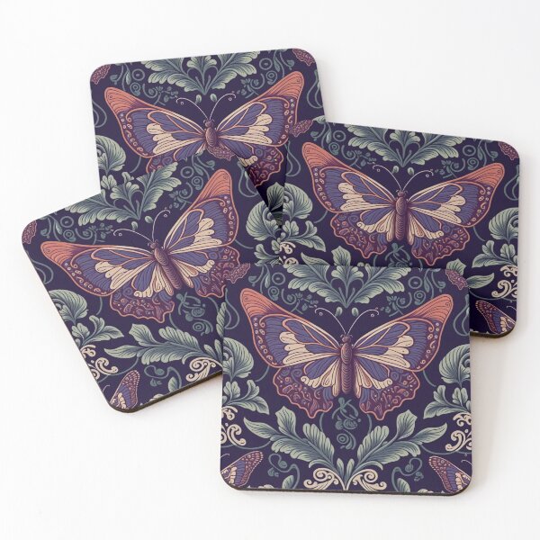 Item preview, Vintage Butterfly Pattern | Dark Pastel Butterfly | Butterfly Art | Nature Pattern | high resolution designed and sold by Synthetic-Intel.