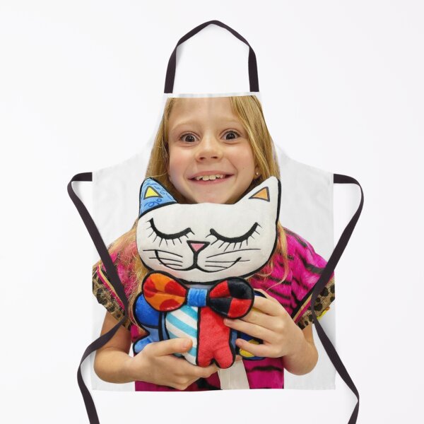 Item preview, like nastya holding Tickles Cute Cat, like nasya Soft Stuffed Plush Animal Toy designed and sold by theJuniorJams.