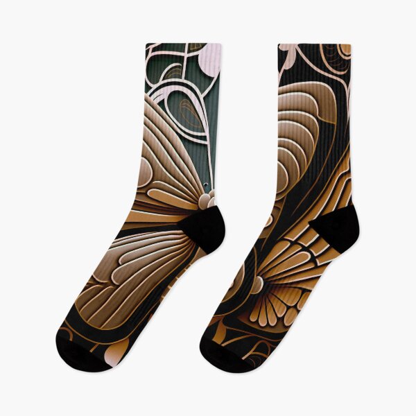 Item preview, Art Deco Butterfly Pattern | Metal Butterfly | Copper Butterfly | high resolution designed and sold by Synthetic-Intel.