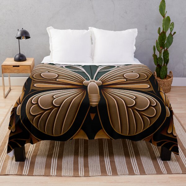 Item preview, Art Deco Butterfly Pattern | Metal Butterfly | Copper Butterfly | high resolution designed and sold by Synthetic-Intel.