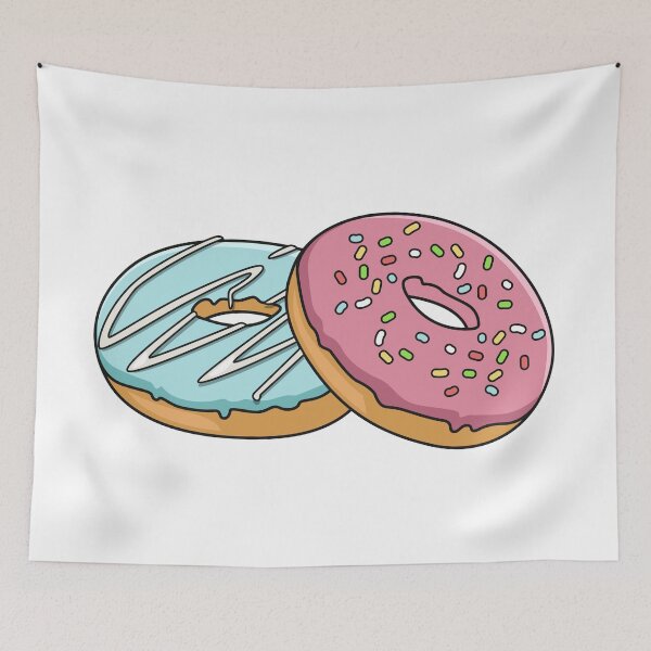 Item preview, Donut cartoon illustration designed and sold by Misscartoon.