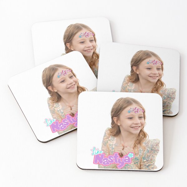Item preview, cute smiling like nastya in golden dres with flowers on the head designed and sold by theJuniorJams.