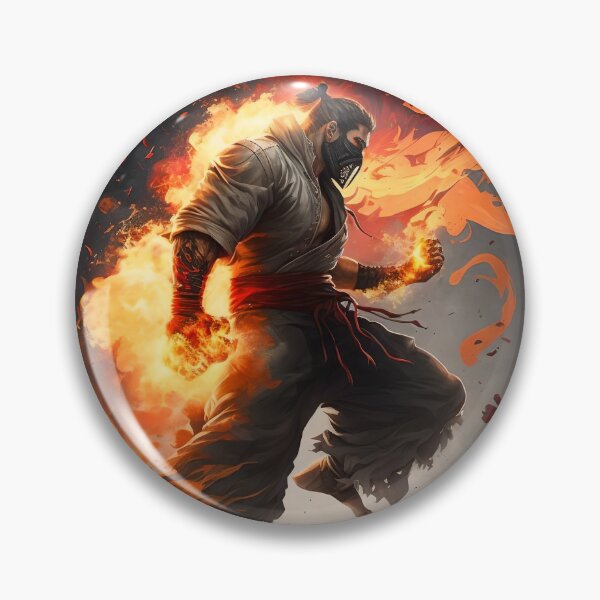 Item preview, Ninja Warrior with Background Fire designed and sold by BeyouBeUnique.