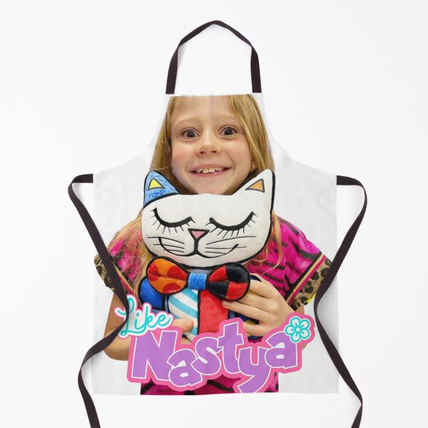 Item preview, like nastya holding Tickles Cute Cat, like nasya Soft Stuffed Plush Animal Toy,like nastya logo designed and sold by theJuniorJams.