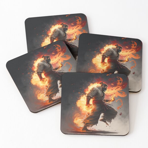 Item preview, Ninja Warrior with Background Fire designed and sold by BeyouBeUnique.