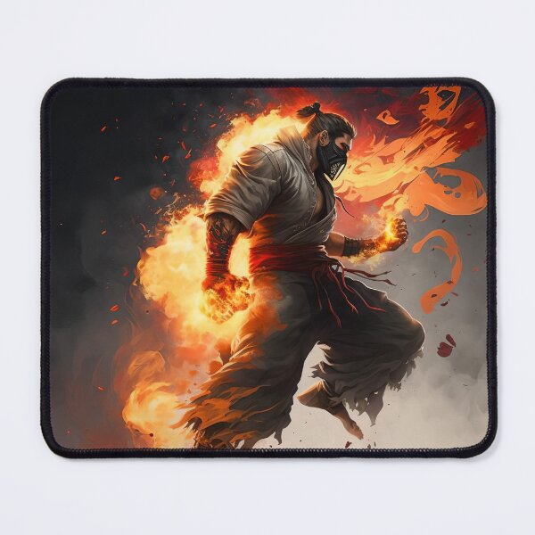 Item preview, Ninja Warrior with Background Fire designed and sold by BeyouBeUnique.