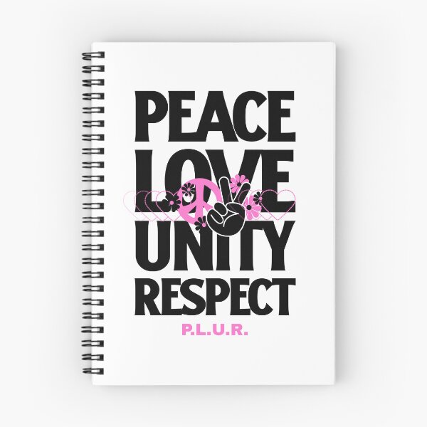 Item preview, Peace Love Unity Respect (pink/black) designed and sold by Discothreadz.