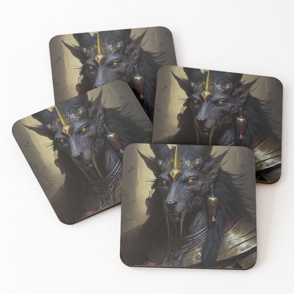 Item preview, Black Horned Anubis designed and sold by OccultDreams.