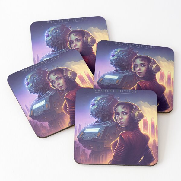 Item preview, Retro-futuristic Woman with Robot designed and sold by Viktor Surzhko.