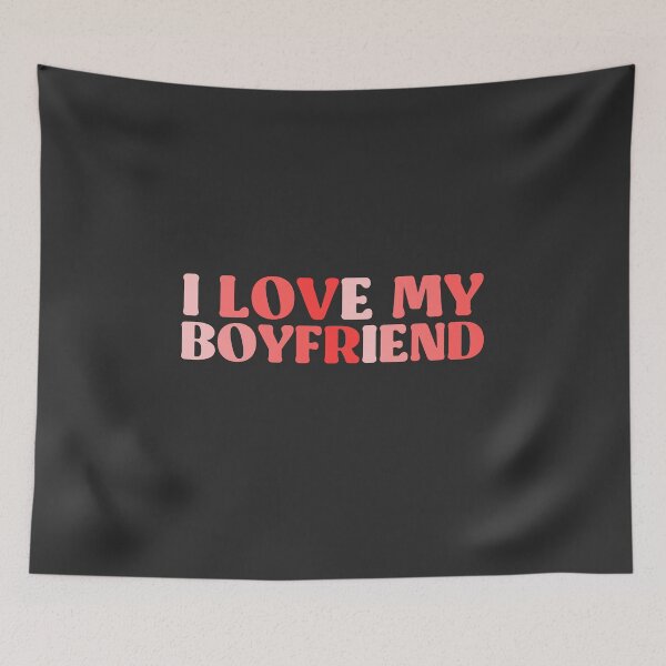 Item preview, I Love My Boyfriend, Cute Valentine Day Typography  designed and sold by InnaPo ⭐⭐⭐⭐⭐.