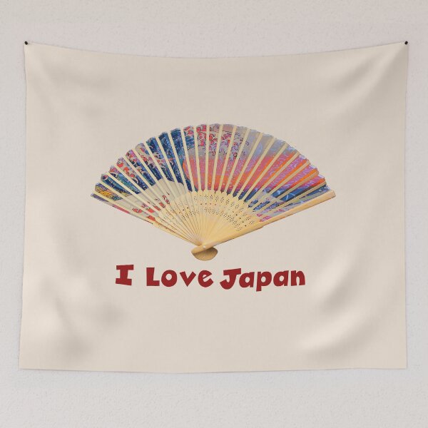 Item preview, Japanese fan - I Love Japan  (+ View this design on 75+ products) designed and sold by Julien Hebbrecht.