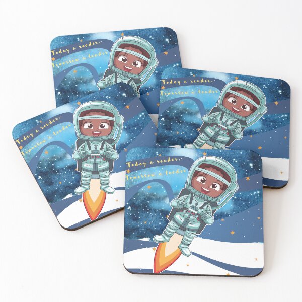 Item preview, Today a reader, Tomorrow a leader - Astronaut Boy designed and sold by Dream Bloom Gallery.