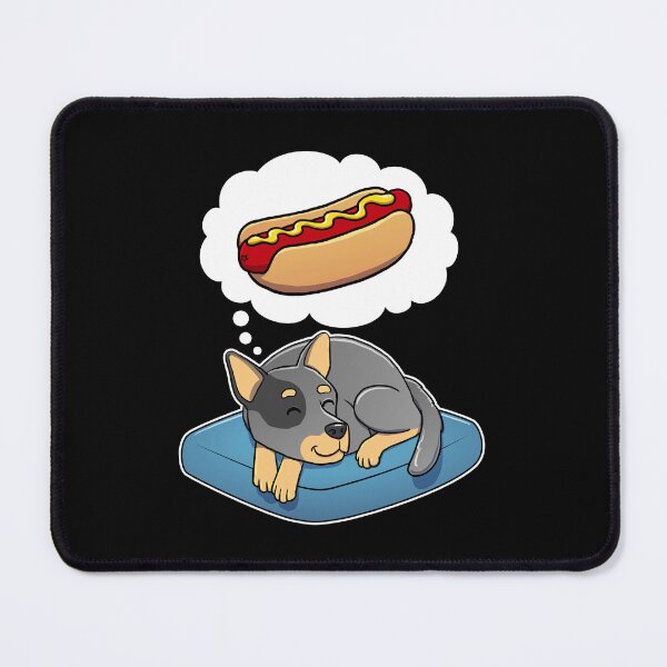 Item preview, Australian Cattle Dog dreaming about Hotdogs designed and sold by DoggieDelights.