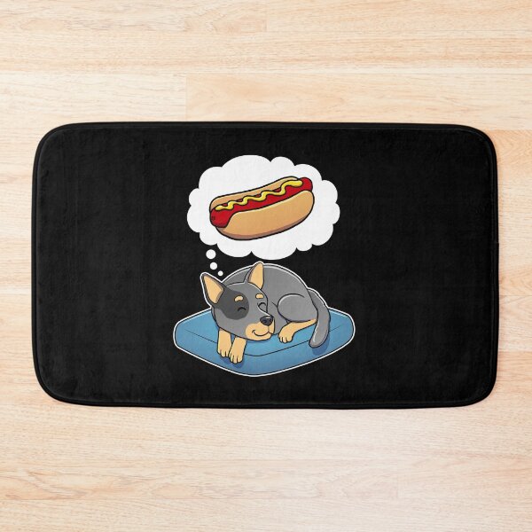 Artikelvorschau, Australian Cattle Dog dreaming about Hotdogs entworfen und verkauft von DoggieDelights.