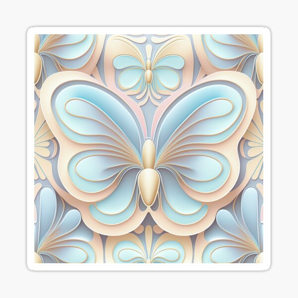 Elegant Butterfly Pattern, Blue Butterfly, Gold Butterfly, 3D Butterflies, Butterfly Card, Vintage Butterfly, high resolution Poster for Sale by  Synthetic-Intel
