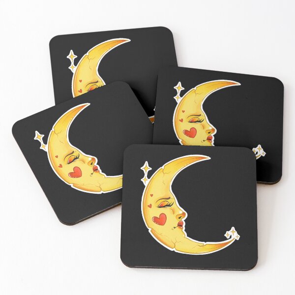 FERTILIZED MOON Coasters (Set of 4)