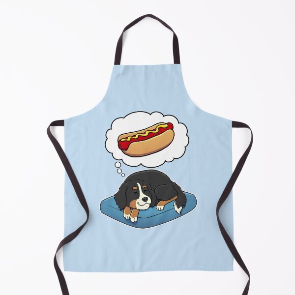 Artikelvorschau, Bernese Mountain Dog dreaming about Hotdogs entworfen und verkauft von DoggieDelights.