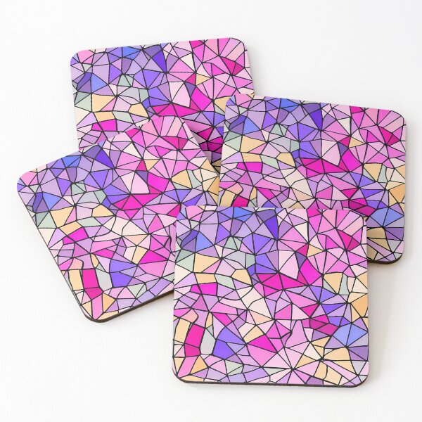 Item preview, Multicolor Pastel Abstract Art - Stained Glass  designed and sold by Artilize.