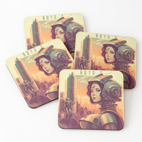 Item preview, Retro-futuristic Woman with Robot #2 designed and sold by Viktor Surzhko.